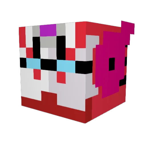 strawberrybana Minecraft avatar head, 3D render