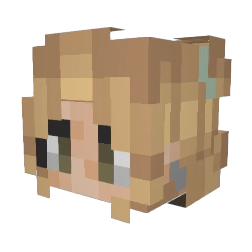 strawberrydizy Minecraft avatar head, 3D render