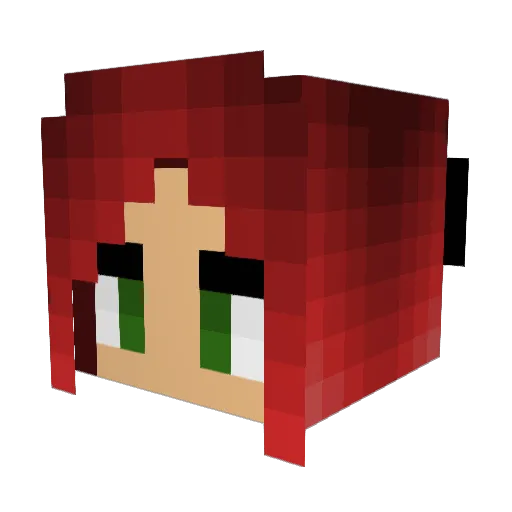 strawberrypie1 Minecraft avatar head, 3D render