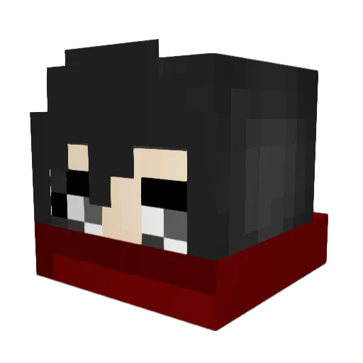 strawberrytigers Minecraft avatar head, 3D render