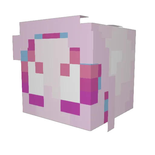 strawbread Minecraft avatar head, 3D render