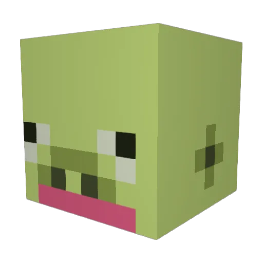 strawbugger Minecraft avatar head, 3D render