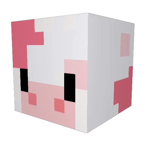 strawburry_m1lk Minecraft avatar head, 3D render