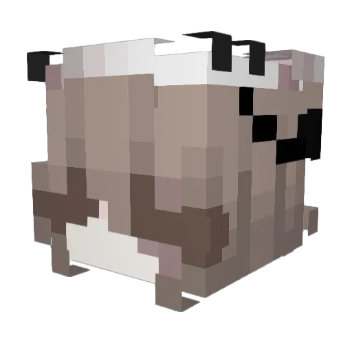 strawbwerries Minecraft avatar head, 3D render