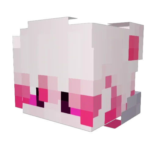 strawbwwy Minecraft avatar head, 3D render
