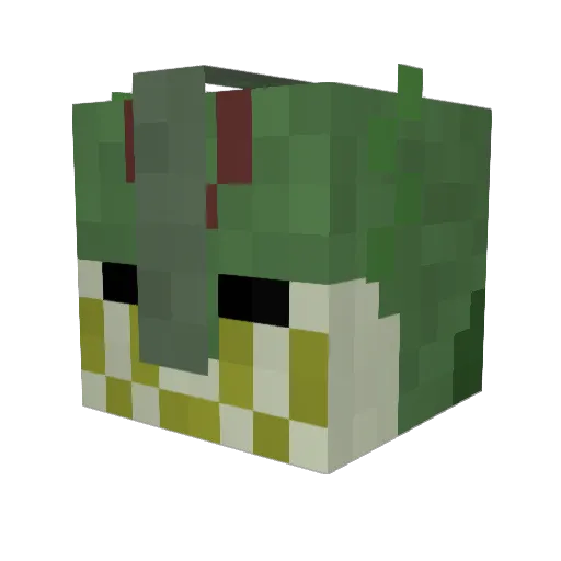 strawhat4 Minecraft avatar head, 3D render