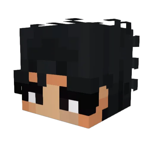 strawhatkel Minecraft avatar head, 3D render