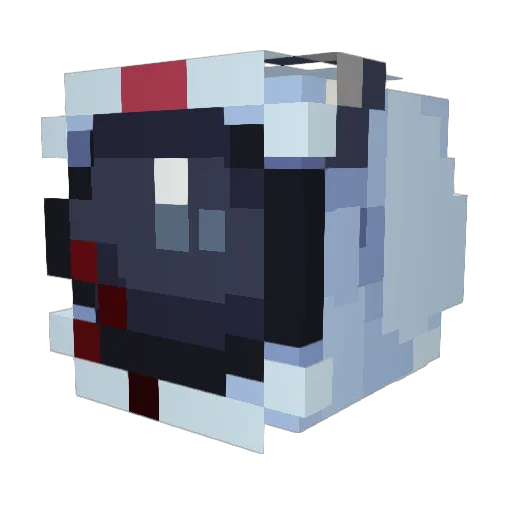 strawluc Minecraft avatar head, 3D render