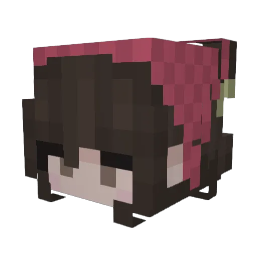 strawwbemmy Minecraft avatar head, 3D render