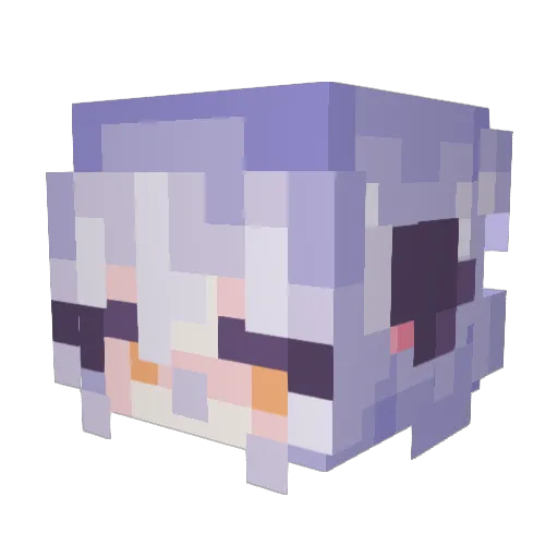 stray_catto Minecraft avatar head, 3D render