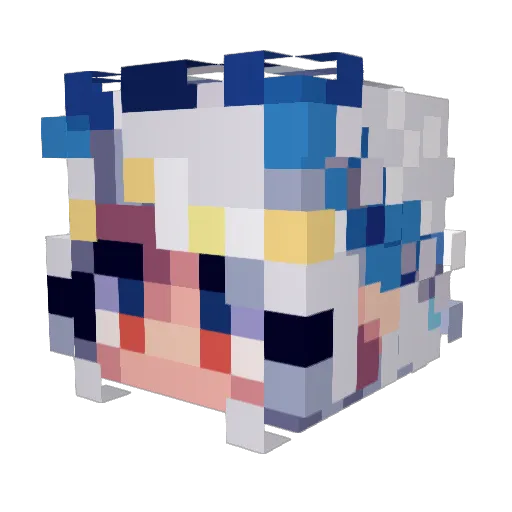 straywiktoriaa Minecraft avatar head, 3D render