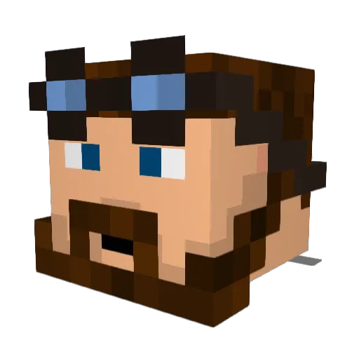 streagar Minecraft avatar head, 3D render