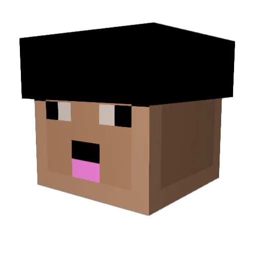 streetbread Minecraft avatar head, 3D render