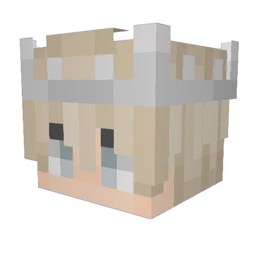 streettech Minecraft avatar head, 3D render