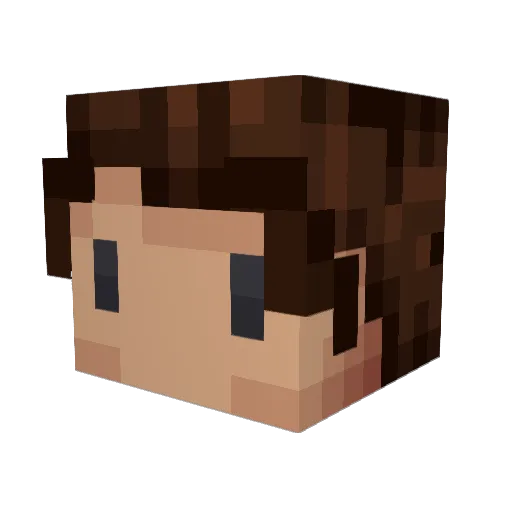 streif Minecraft avatar head, 3D render