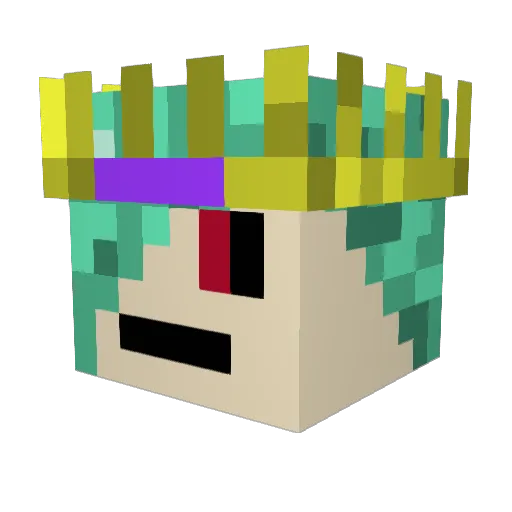streightlog12 Minecraft avatar head, 3D render
