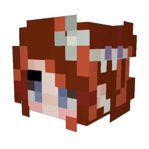 stressedwolf Minecraft avatar head, 3D render