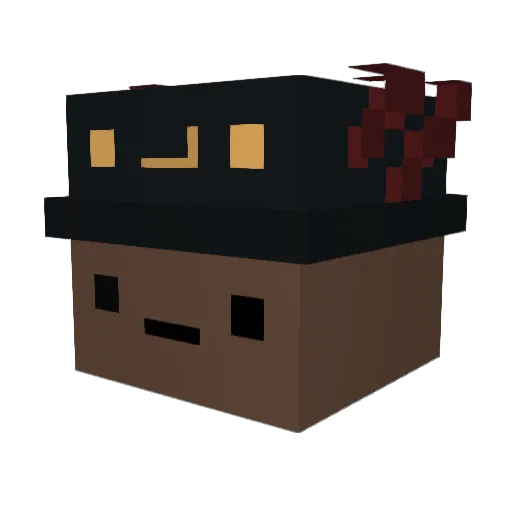 strich3 Minecraft avatar head, 3D render