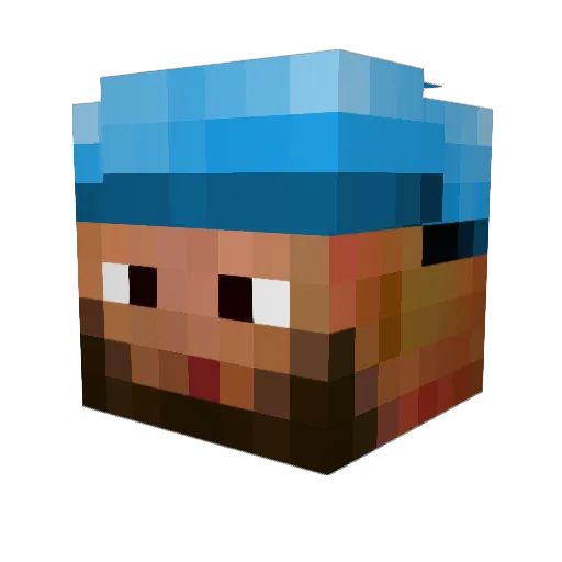 strictnein Minecraft avatar head, 3D render