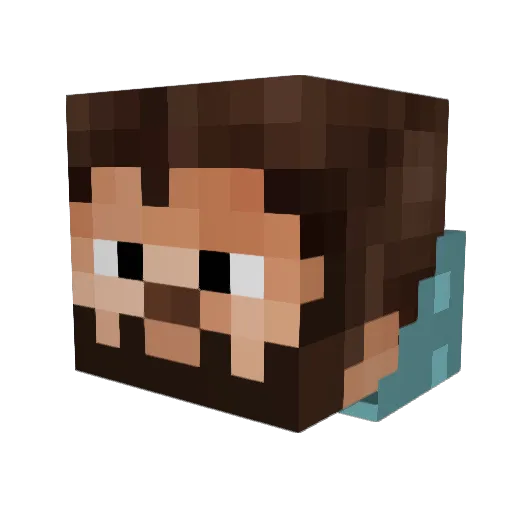 strike_f Minecraft avatar head, 3D render