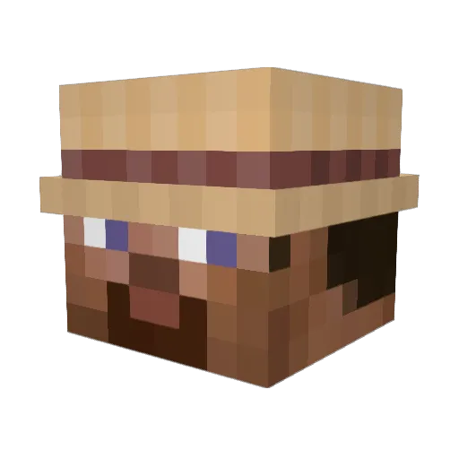 strimpo Minecraft avatar head, 3D render