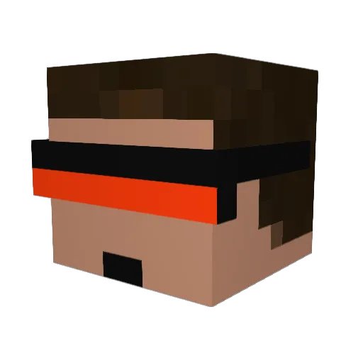 stringer8 Minecraft avatar head, 3D render