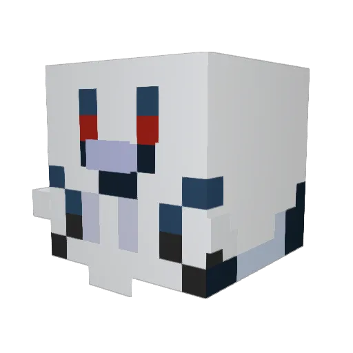 stripe3 Minecraft avatar head, 3D render