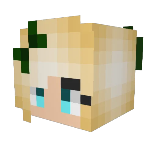 strmmm Minecraft avatar head, 3D render