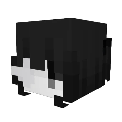 strnage Minecraft avatar head, 3D render