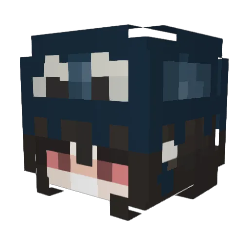 strnix Minecraft avatar head, 3D render
