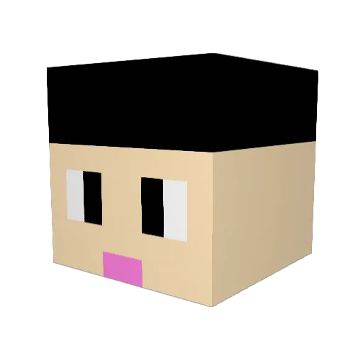 strobarymilk Minecraft avatar head, 3D render