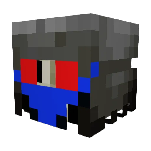 stromling Minecraft avatar head, 3D render