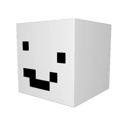 strompoku Minecraft avatar head, 3D render