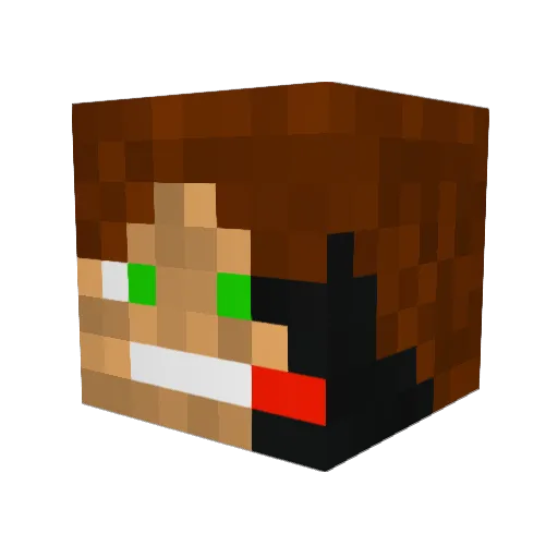 stromus Minecraft avatar head, 3D render