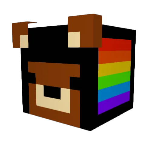 strong456 Minecraft avatar head, 3D render