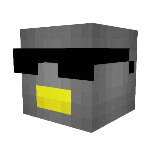 strong_peng Minecraft avatar head, 3D render