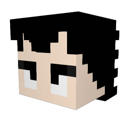strongest_human Minecraft avatar head, 3D render