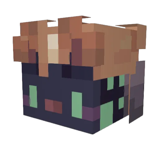 strongsand Minecraft avatar head, 3D render