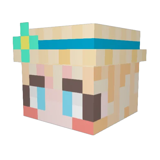 stronjin Minecraft avatar head, 3D render