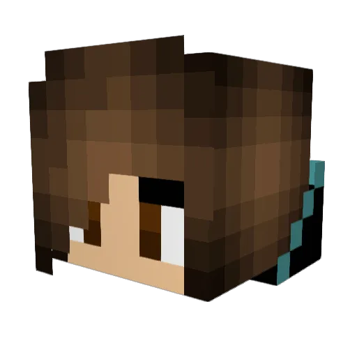 stroppel Minecraft avatar head, 3D render