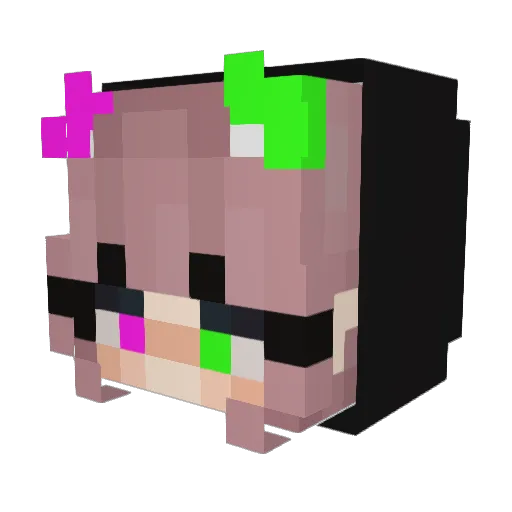 strryko Minecraft avatar head, 3D render
