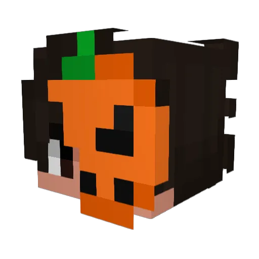 strufel Minecraft avatar head, 3D render