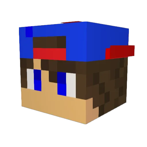 strujen_ Minecraft avatar head, 3D render