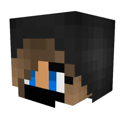 strundle Minecraft avatar head, 3D render