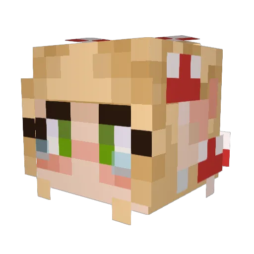 strwberymushrom Minecraft avatar head, 3D render