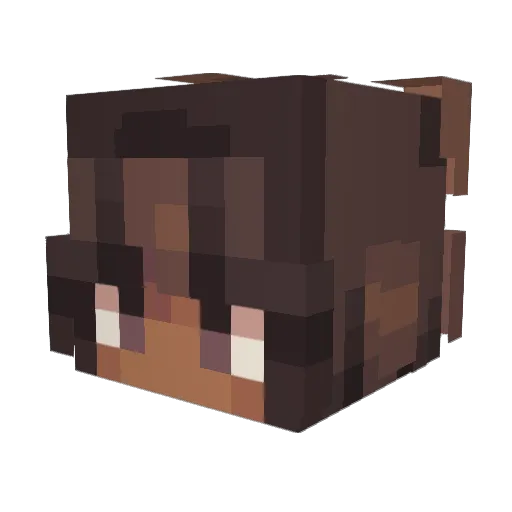 strwbrrx Minecraft avatar head, 3D render