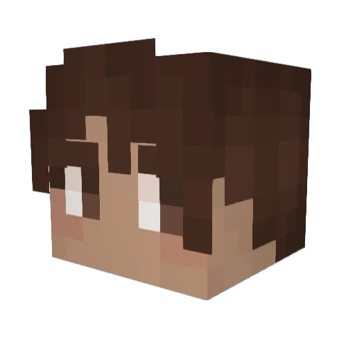 strxwberrip0p Minecraft avatar head, 3D render