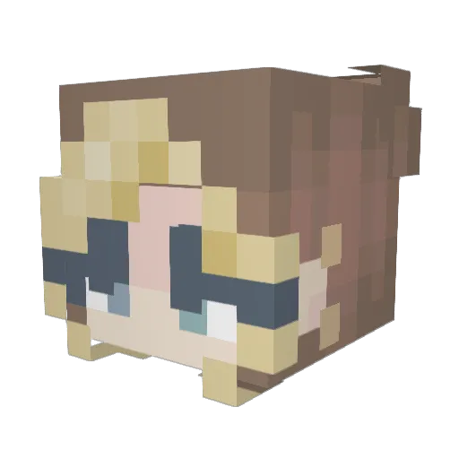 strxwberryclouds Minecraft avatar head, 3D render