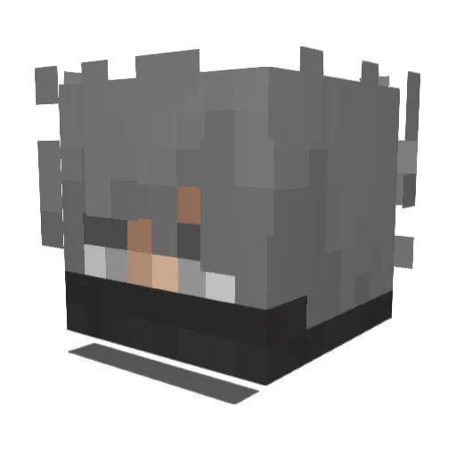 strzelnictwo Minecraft avatar head, 3D render