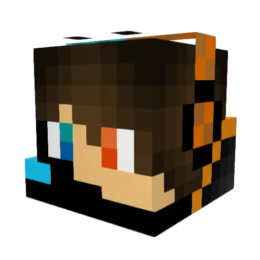 sts13123 Minecraft avatar head, 3D render